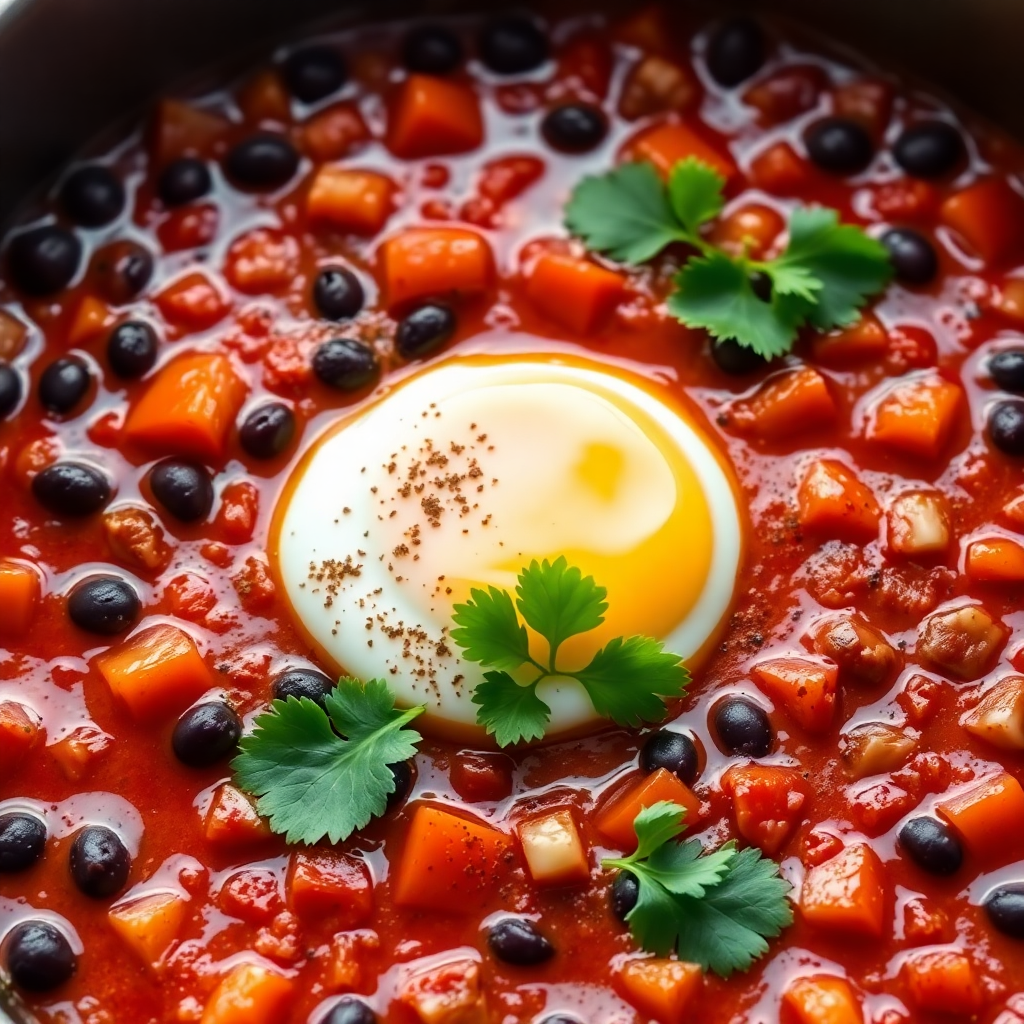 Spicy Bean and Egg Shakshuka