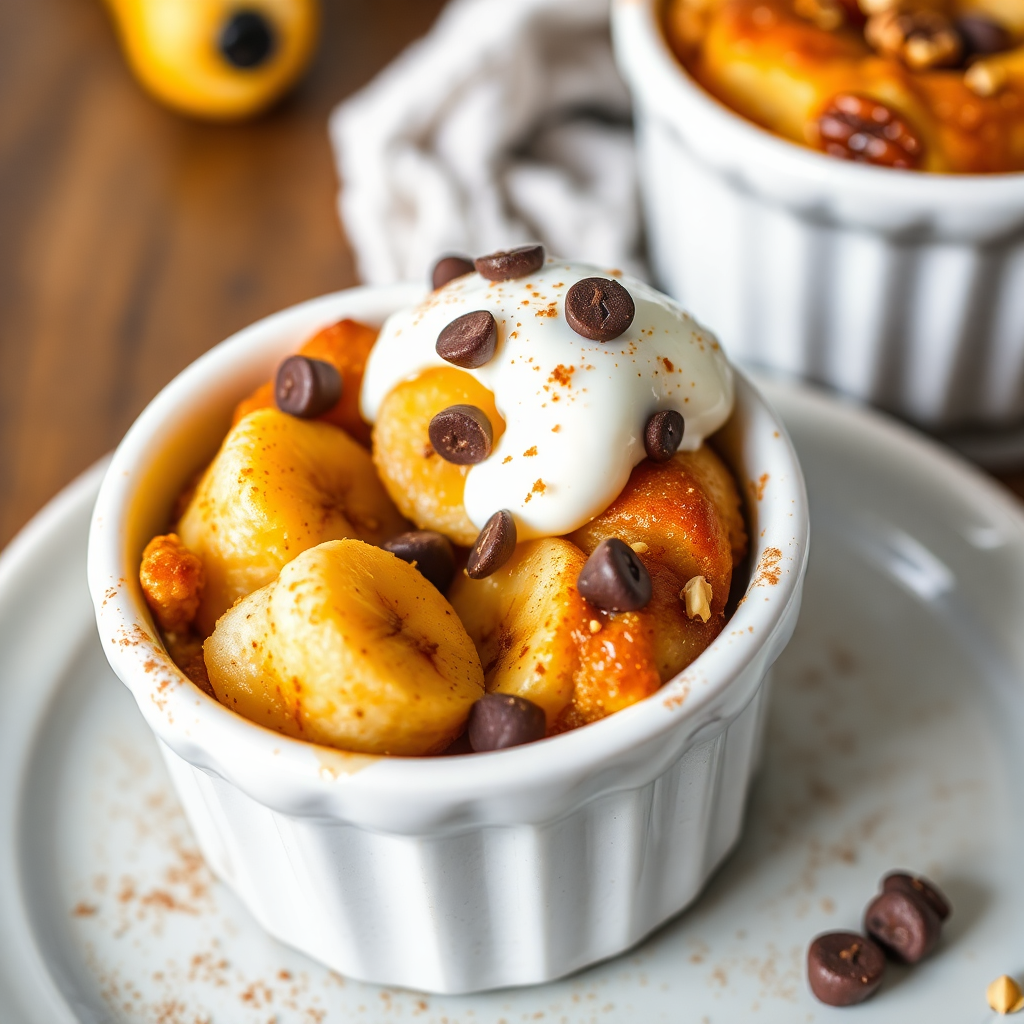 Banana Bread Pudding à la Française