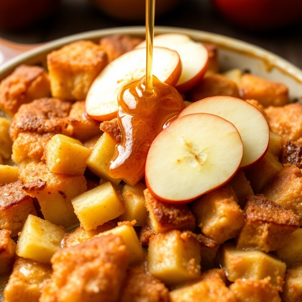 Healthy German Apple Bread Pudding
