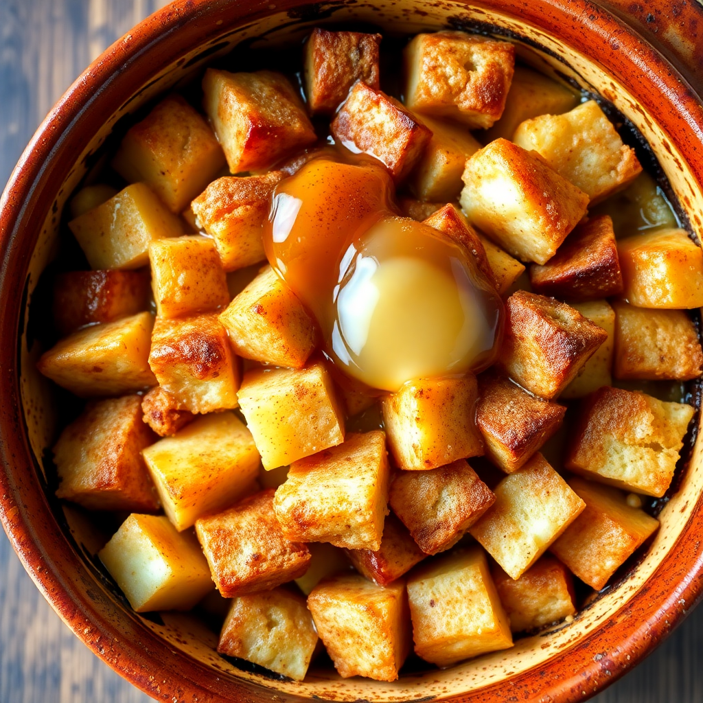 Healthy German Apple Bread Pudding