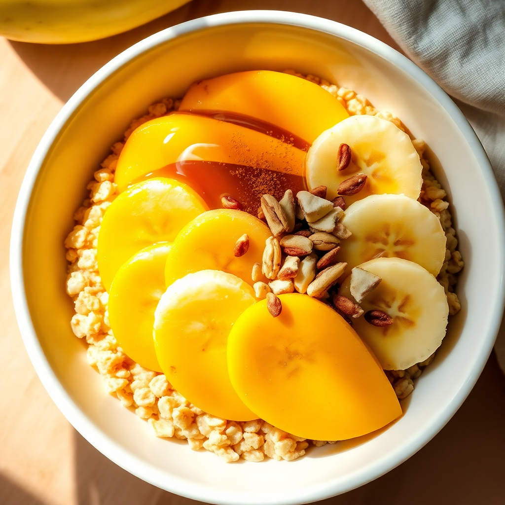 Mango-Banana Oatmeal Delight