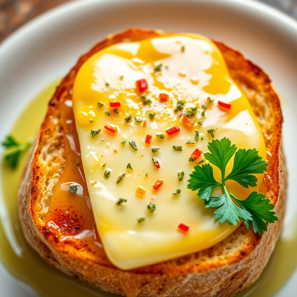 Vegetarian Provoleta on Bread