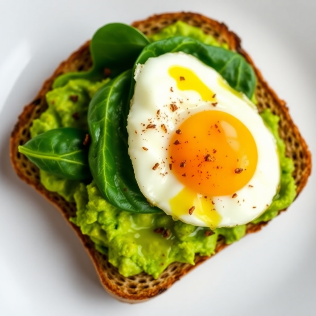 Avocado Spinach Breakfast Toast