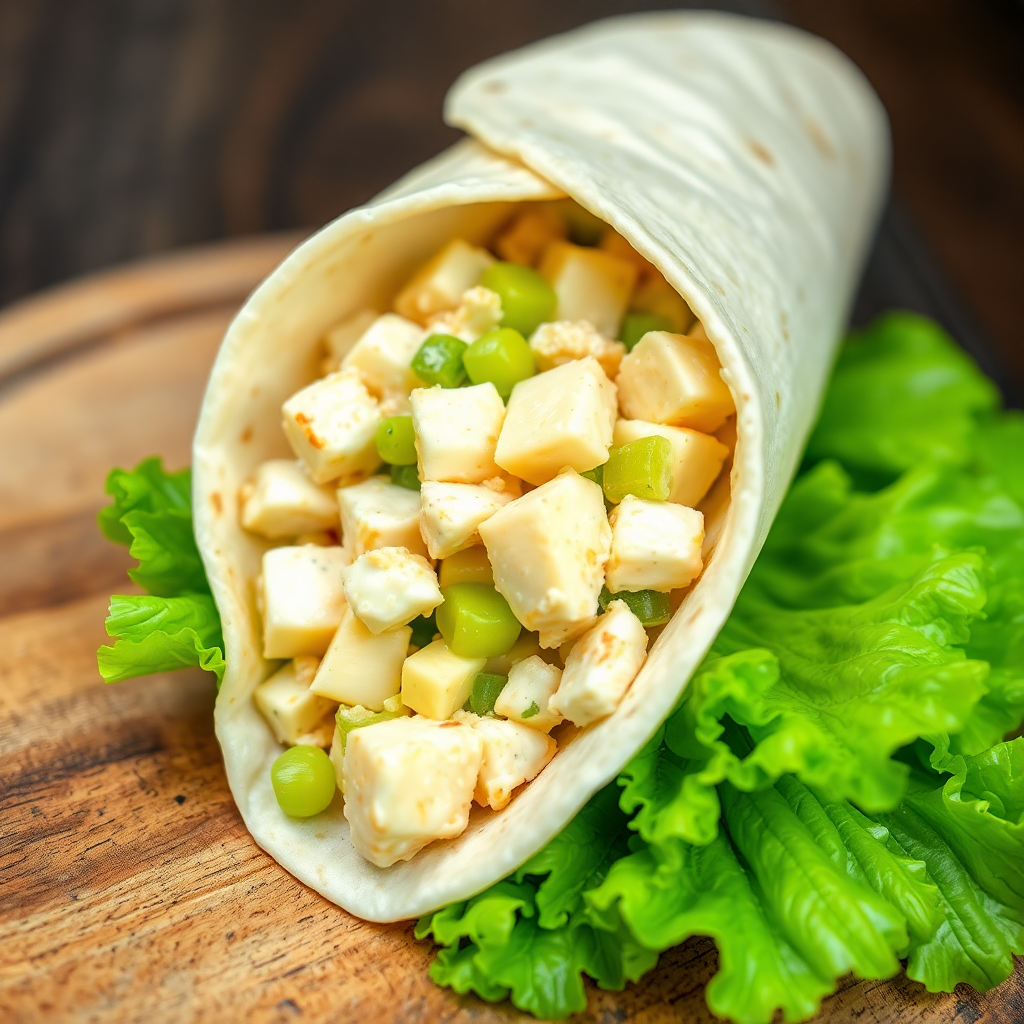Creamy Mayo Chicken Salad Wrap