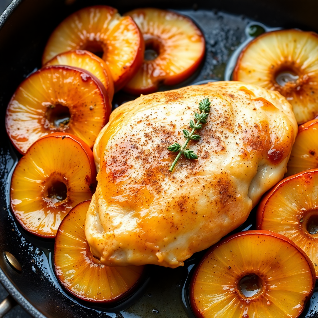 Apple and Chicken Skillet with Honey Glaze