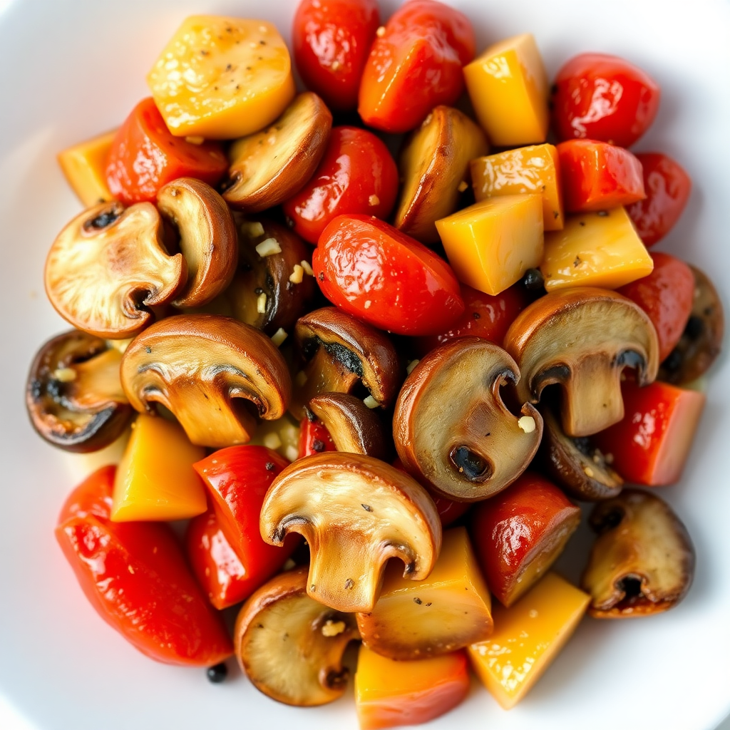 Garlic Butter Tomato & Mushroom Sauté