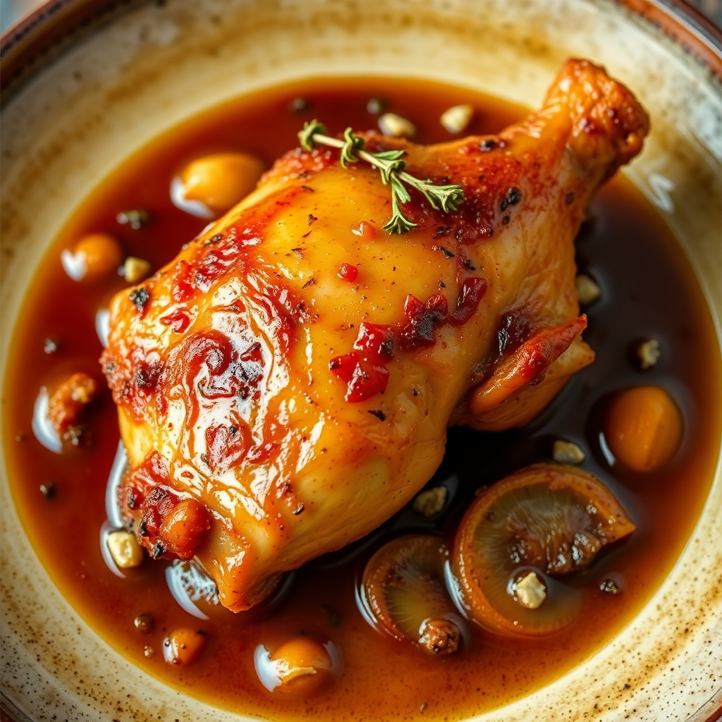 Beer-Braised Chicken Thigh