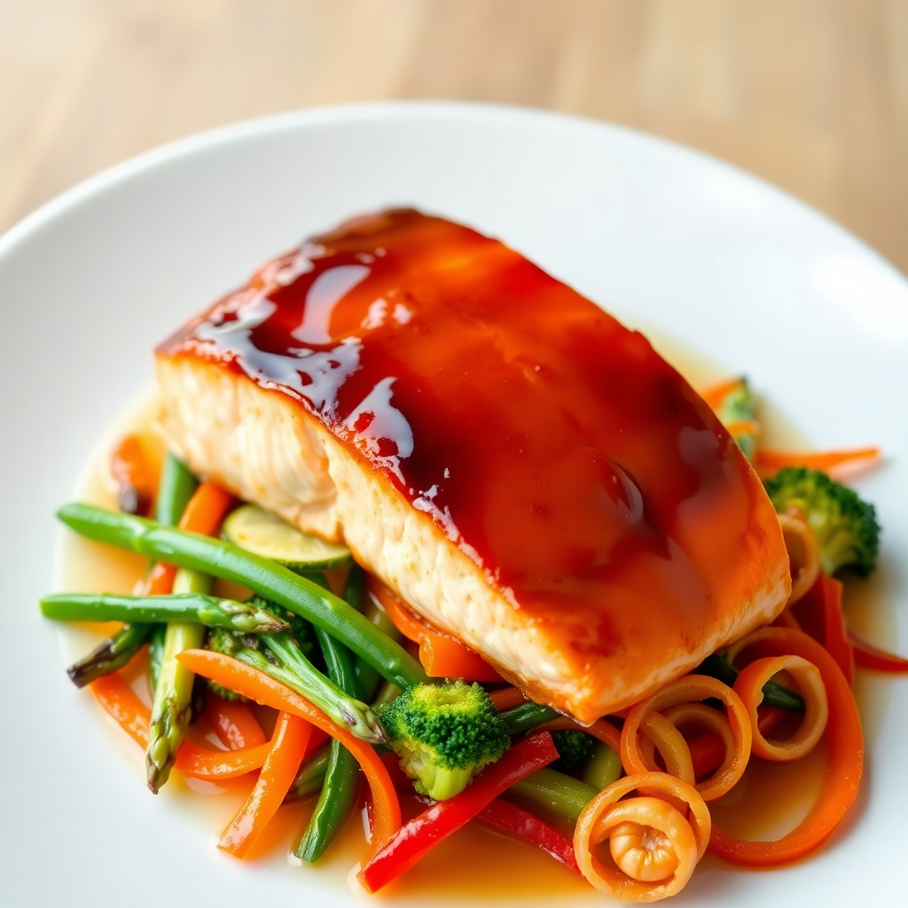 Honey-Soy Salmon Stir Fry with Mixed Veggies