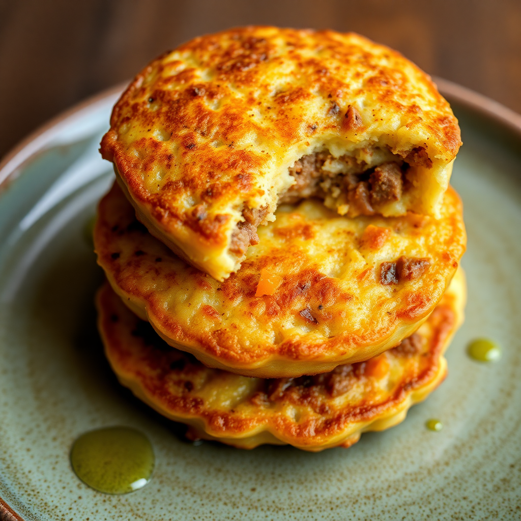 Hearty Beef and Vegetable Potato Cakes
