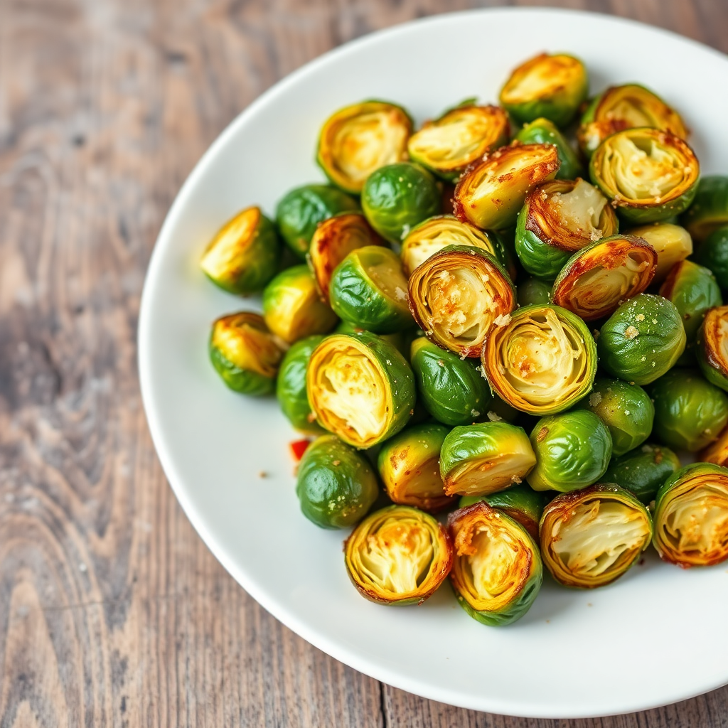 Garlic Parmesan Roasted Brussels Sprouts