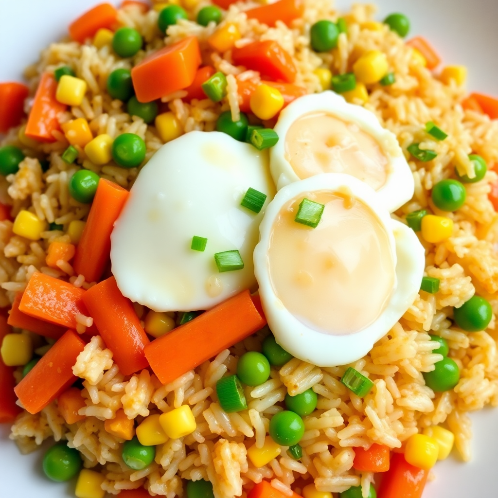 Veggie Fried Rice with Scrambled Eggs