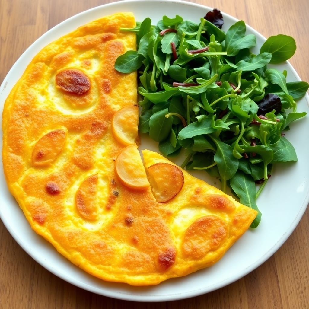 Spanish-Style Tortilla with Mixed Green Salad
