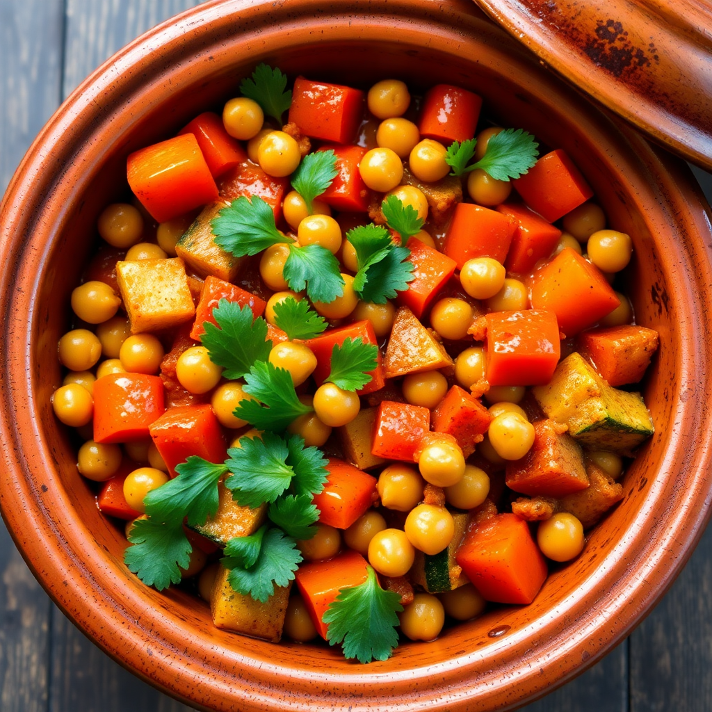 Moroccan Chickpea and Vegetable Tagine