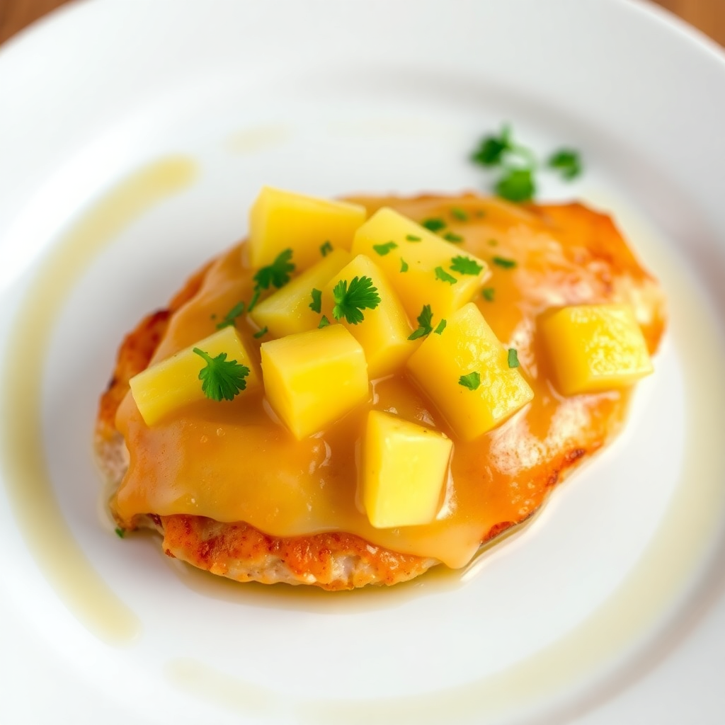 Creamy Chicken Pineapple Bake with Cheese and Herbs