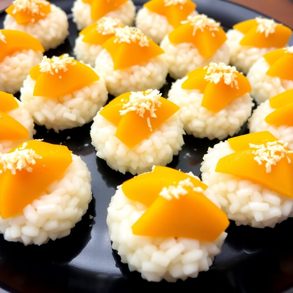 Mango Sticky Rice Bites