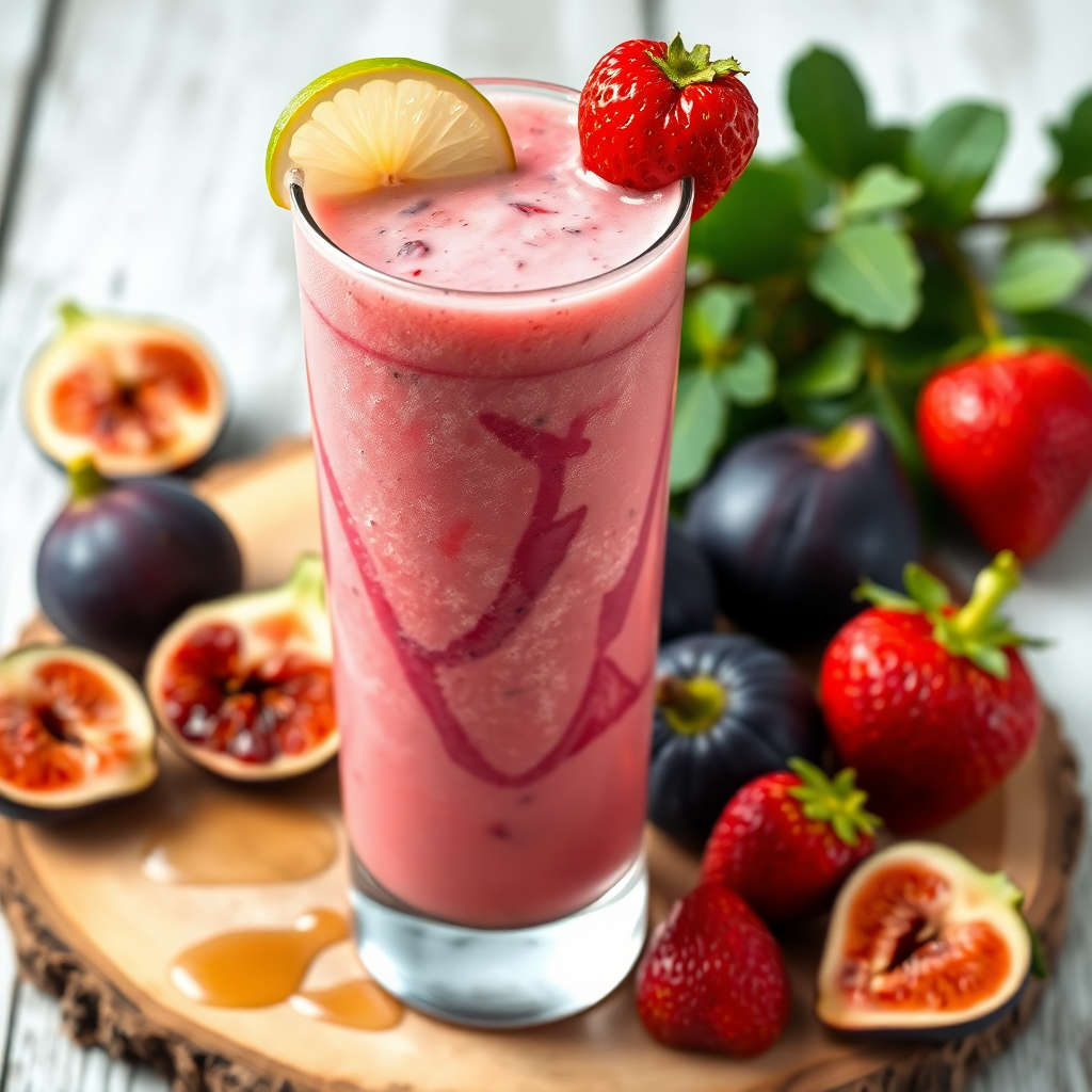Tropical Strawberry Fig Key Lime Smoothie