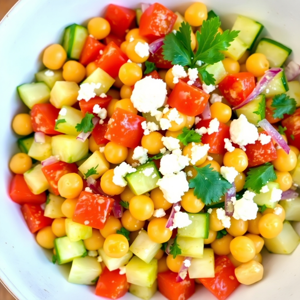 Cucumber and Chickpea Salad Bowl