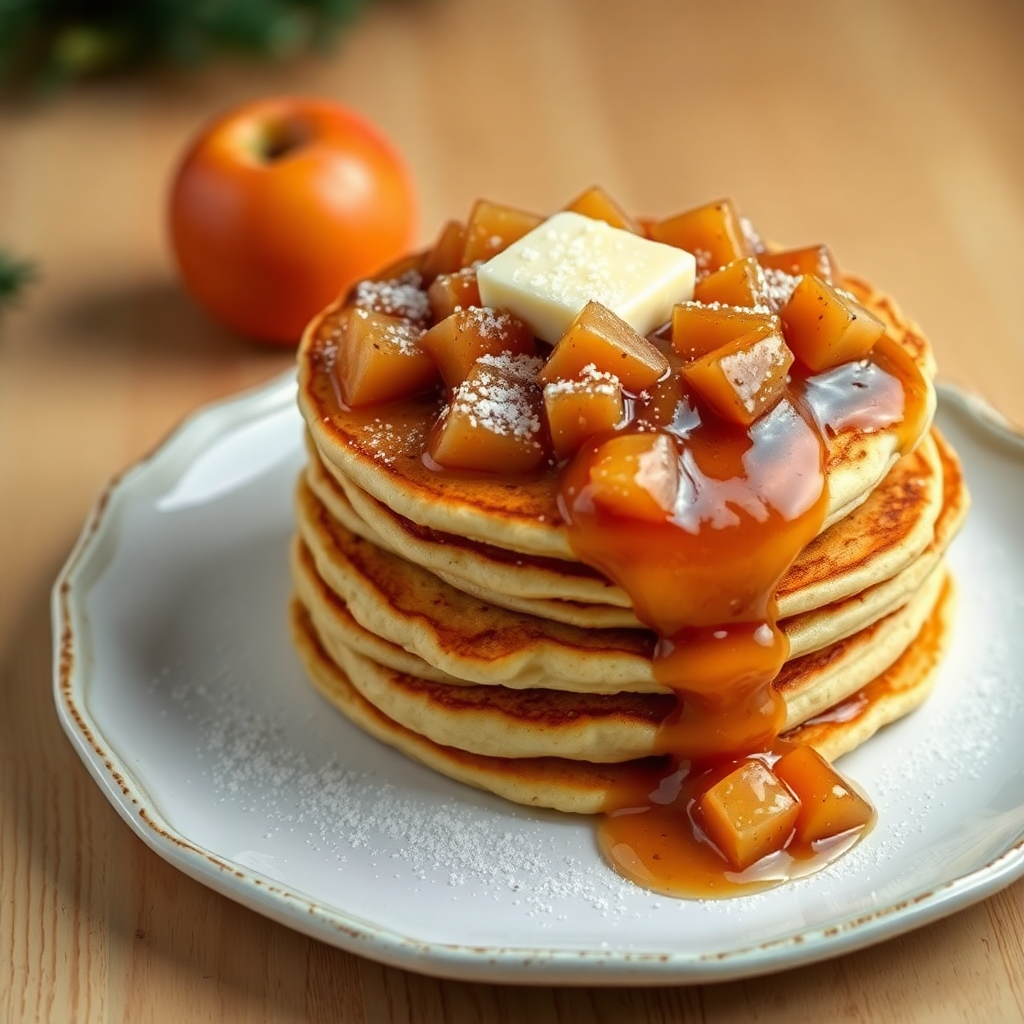 Festive Christmas Spiced Apple Pancakes