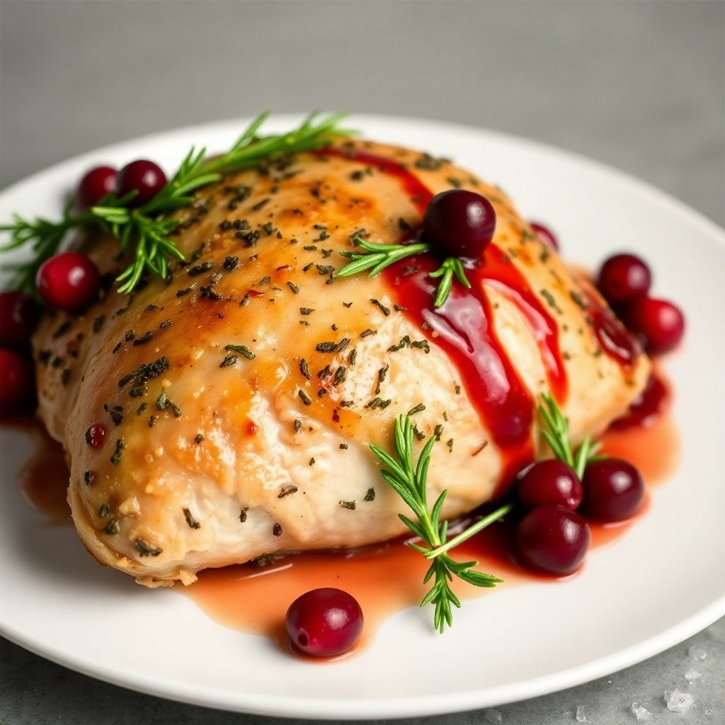 Herb-Roasted Turkey Breast with Cranberry Glaze
