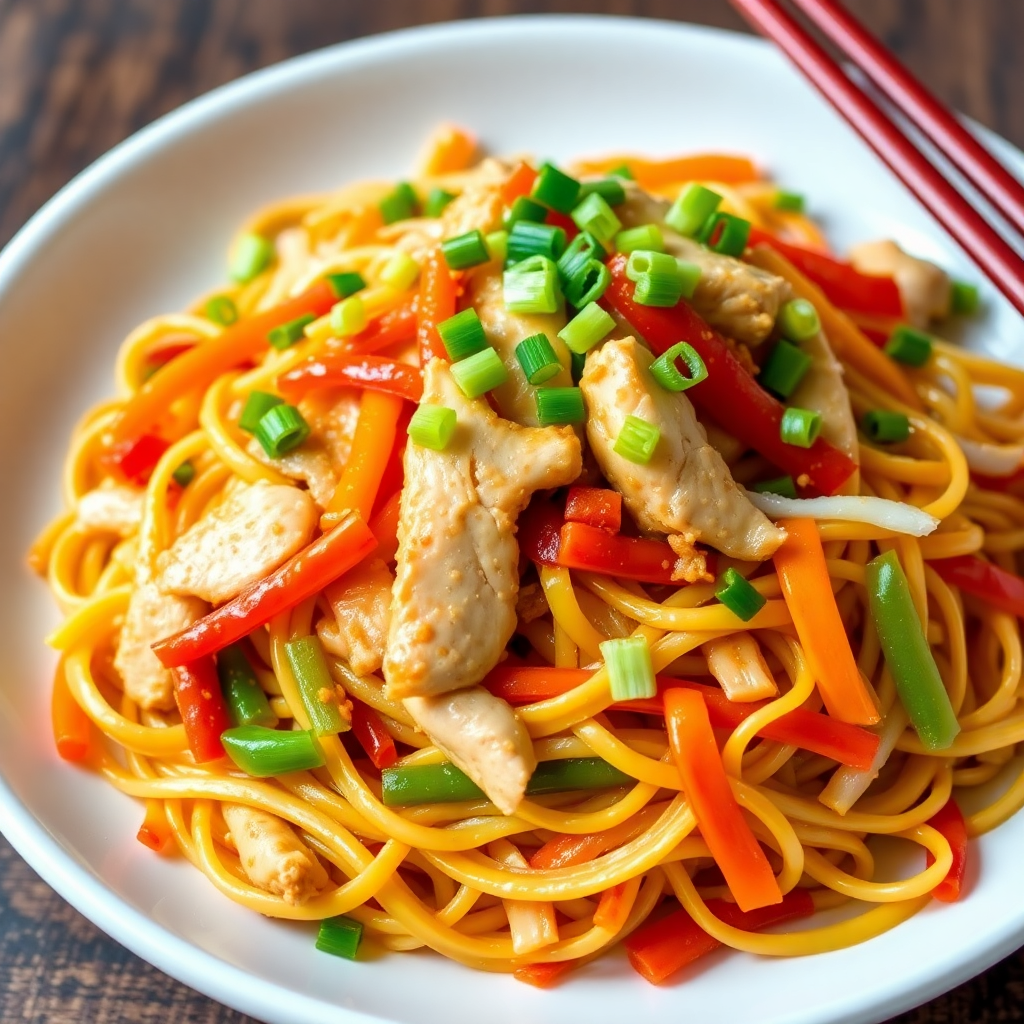 Cumin Chicken Chow Mein