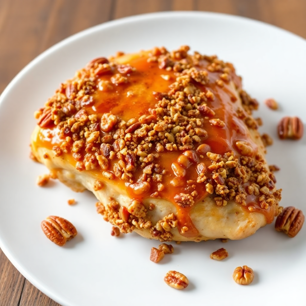 Spiced Nut-Crusted Chicken with Honey Glaze