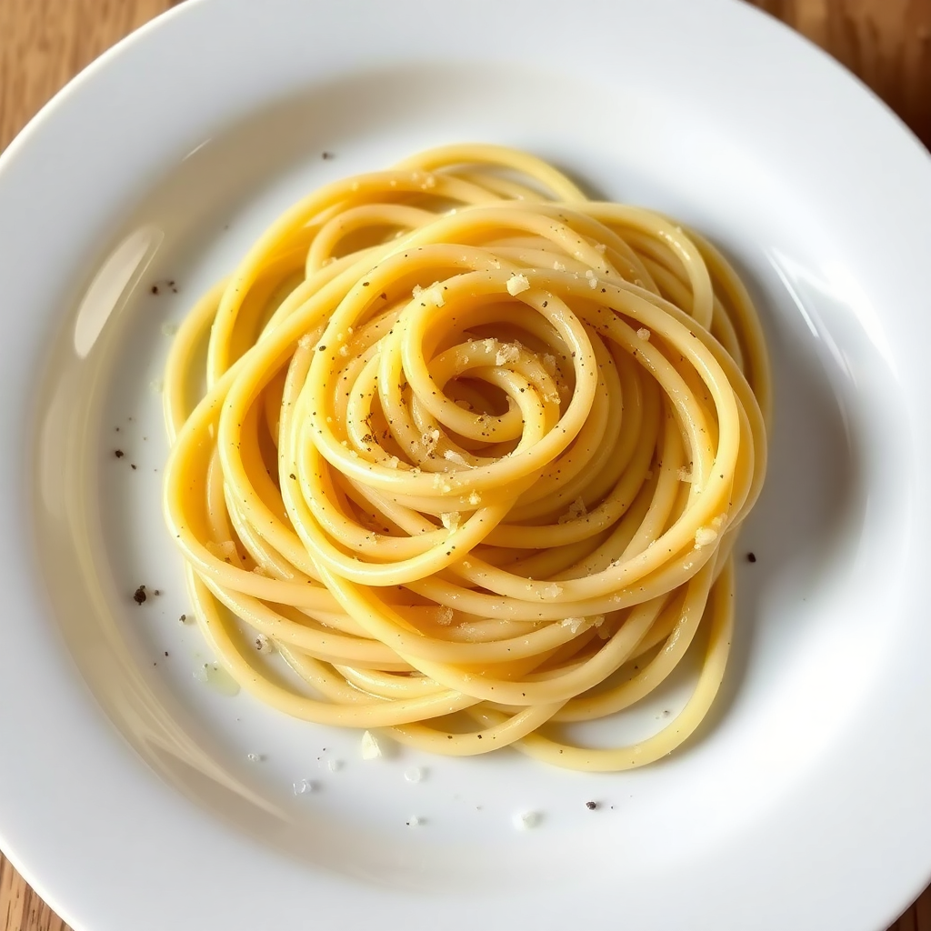 Egg and Cheese Pasta Carbonara with Soy Sauce