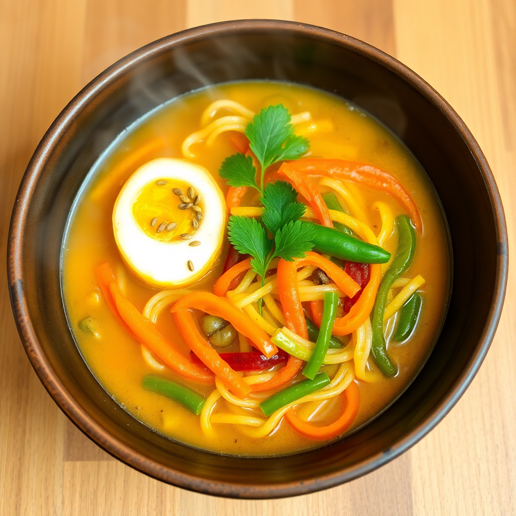 Simple Indo-Japanese Veg Ramen