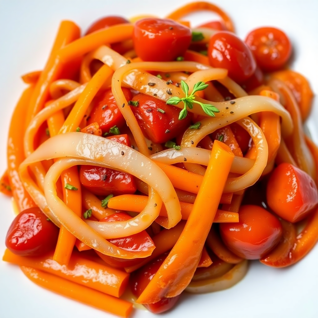 Sweet and Tangy Carrot Tomato Stir-fry