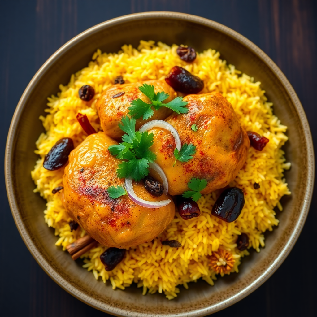 Whole Spice Marinated Chicken Biryani