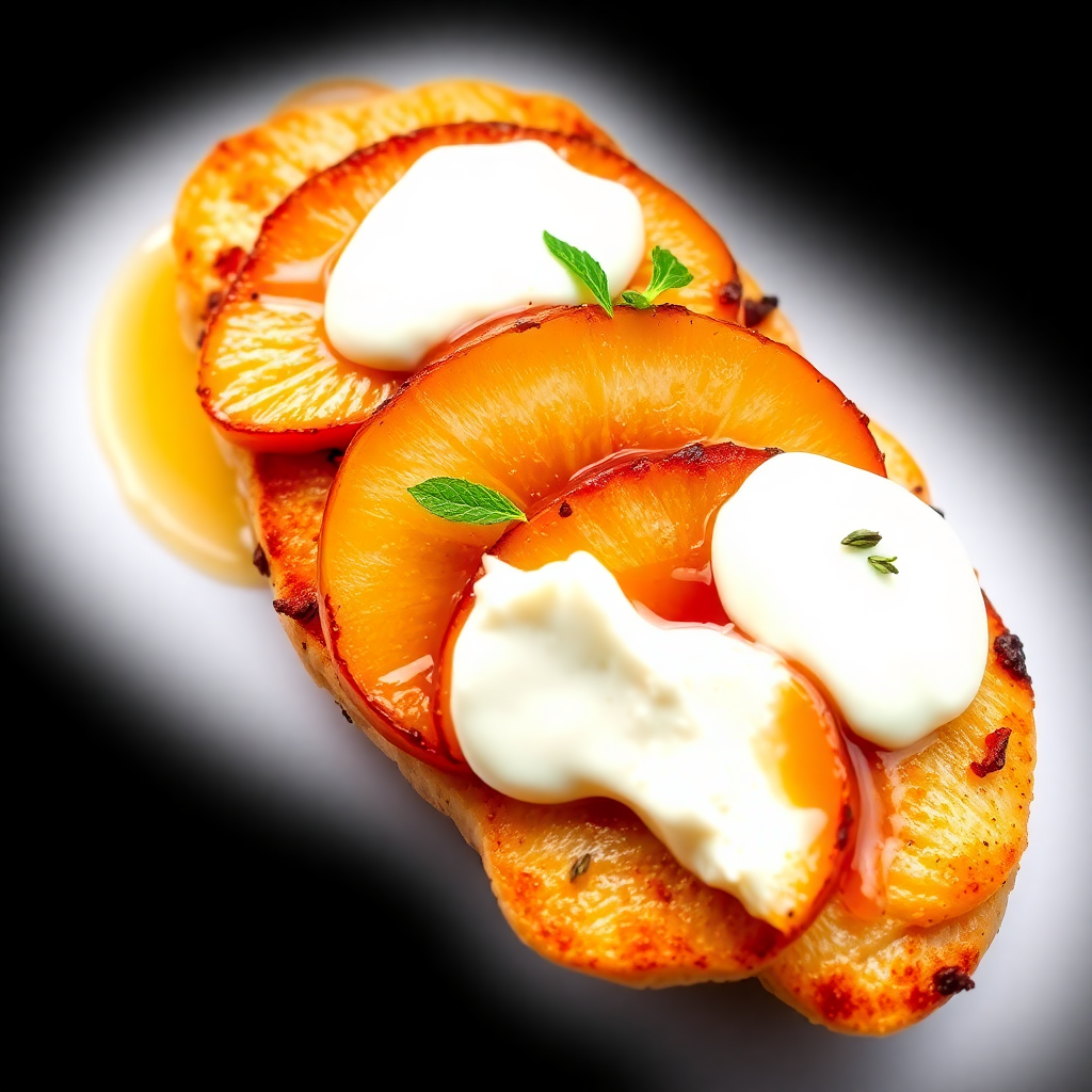 Caramelized Pear and Goat Cheese Chicken Breast