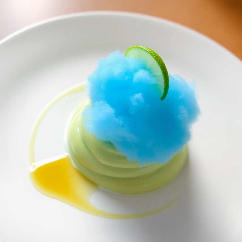 Electric Blue Avocado Cloud Dessert