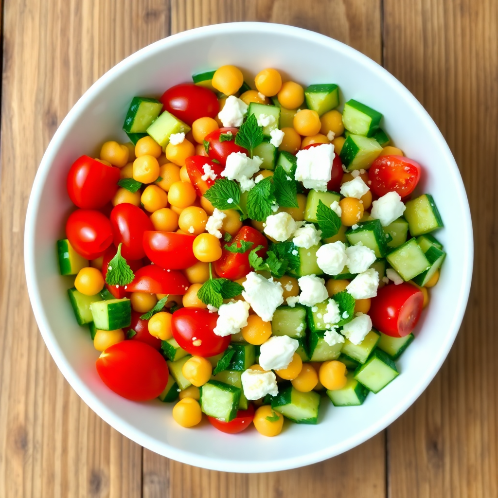 Refreshing Cucumber & Chickpea Salad Bowl