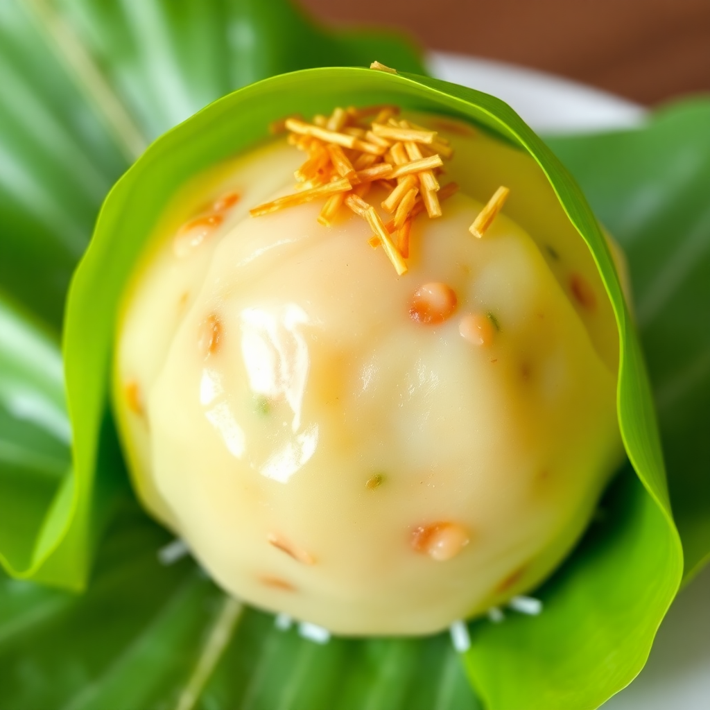 Sticky Pork and Shrimp Banana Leaf Cake (Bánh Bèo Lá)