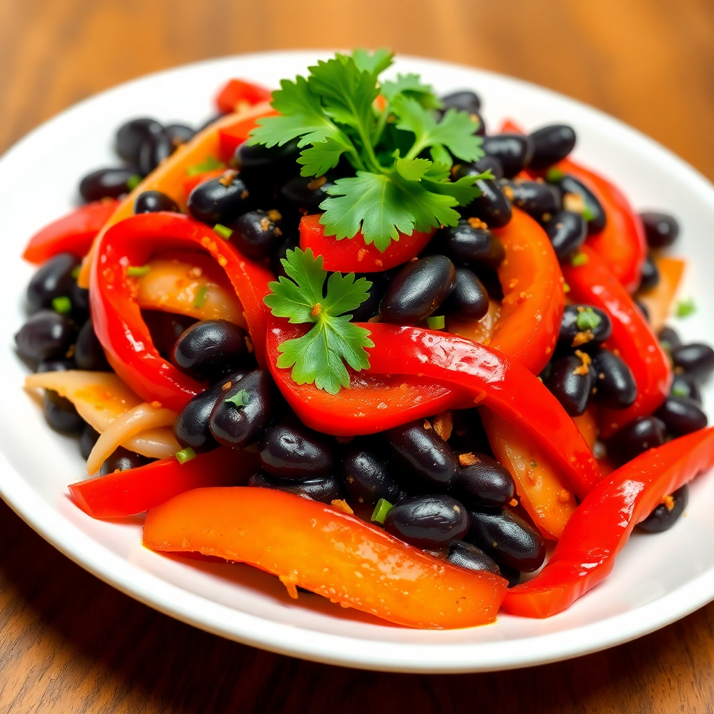 Spicy Black Bean and Veggie Stir-Fry