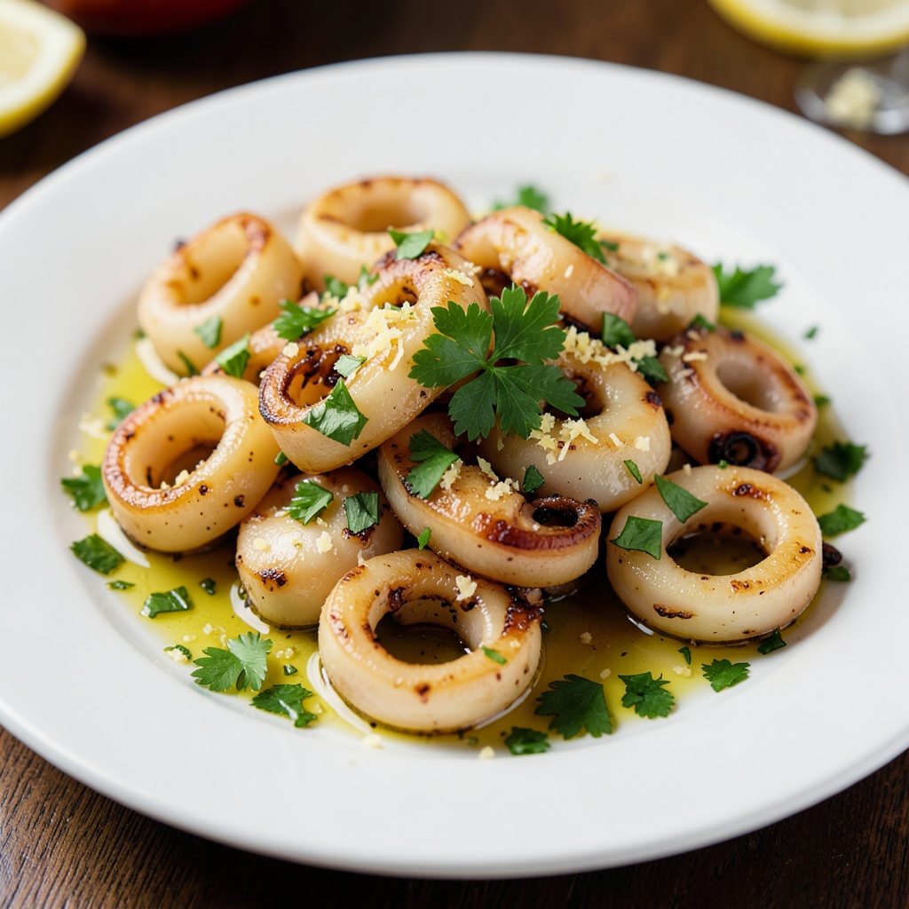 Garlic Lemon Sautéed Squid