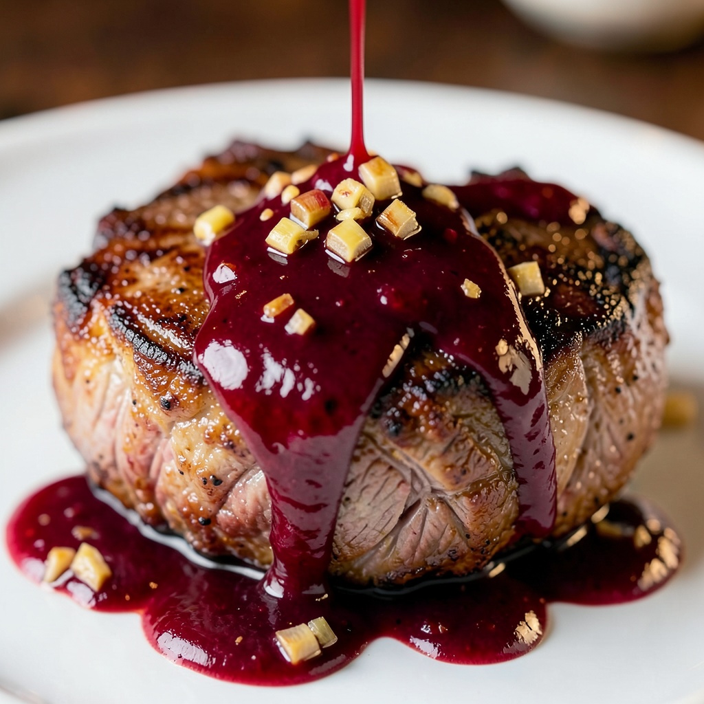 Red Wine and Shallot Reduction Sauce for Pork Steak