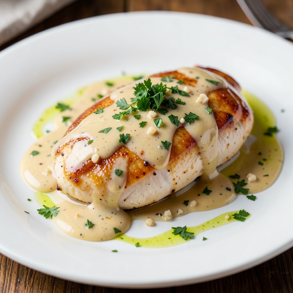 Creamy Garlic Chicken with Mayonnaise
