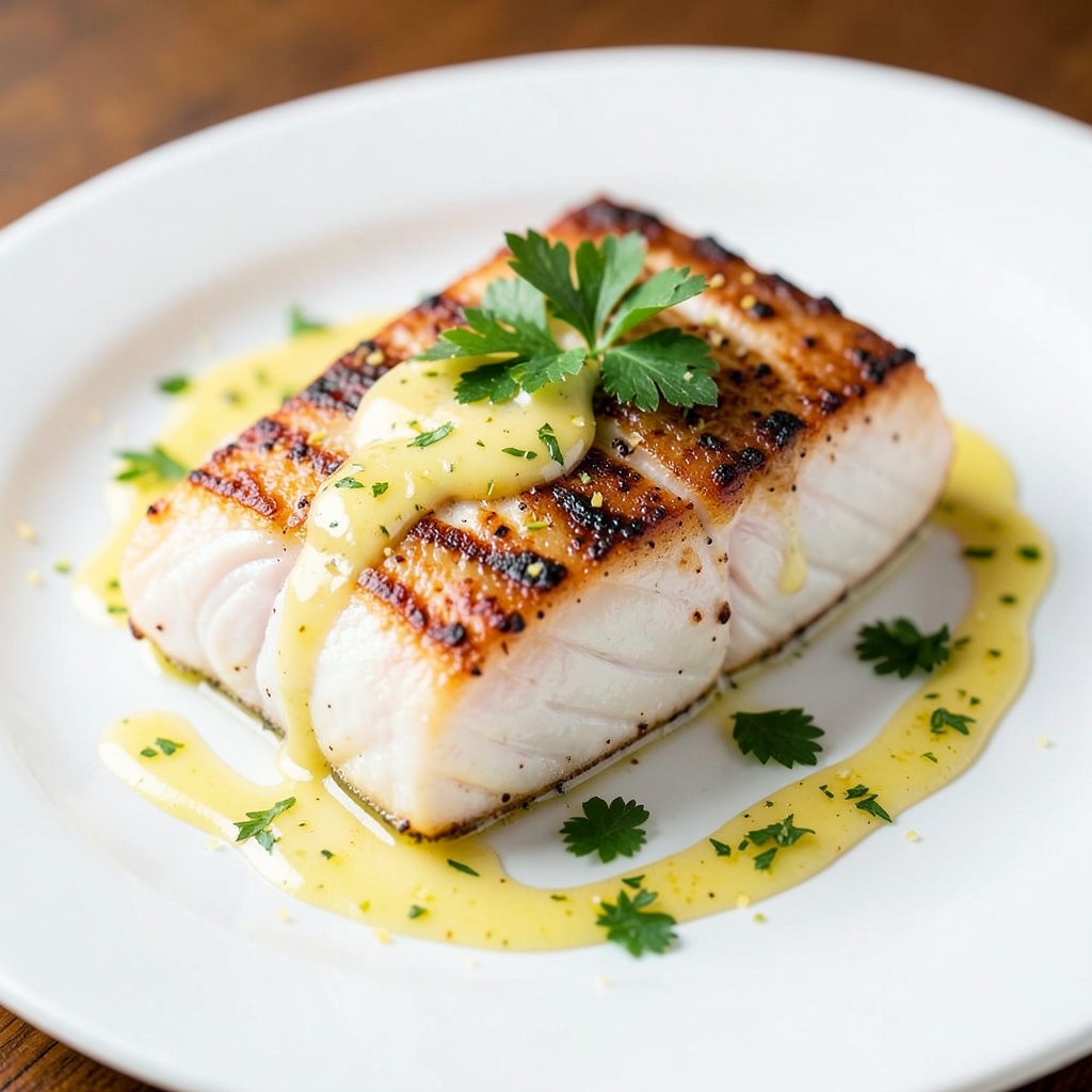 Pan-Seared Cod with Lemon Garlic Butter Sauce