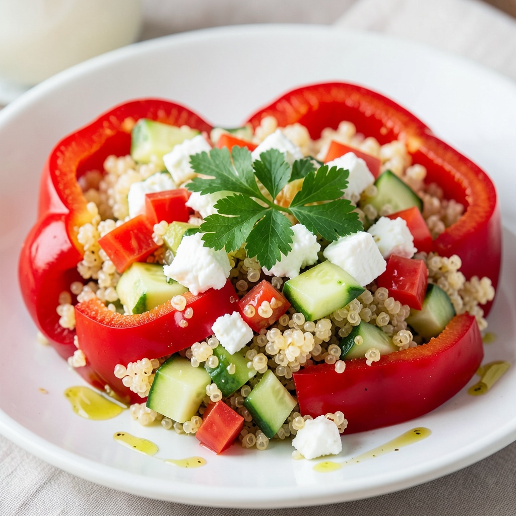 Mediterranean Quinoa Stuffed Peppers