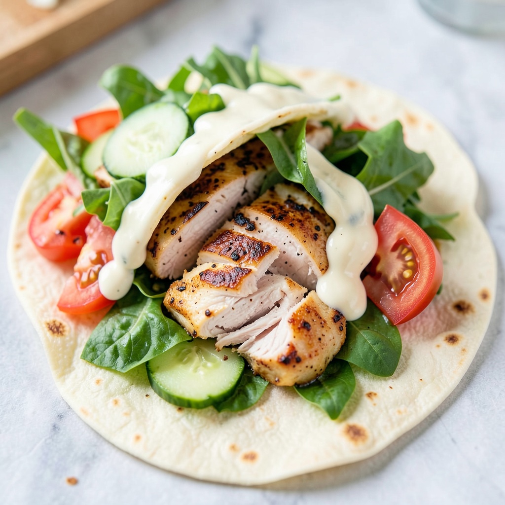 Creamy Mayo Chicken Wrap