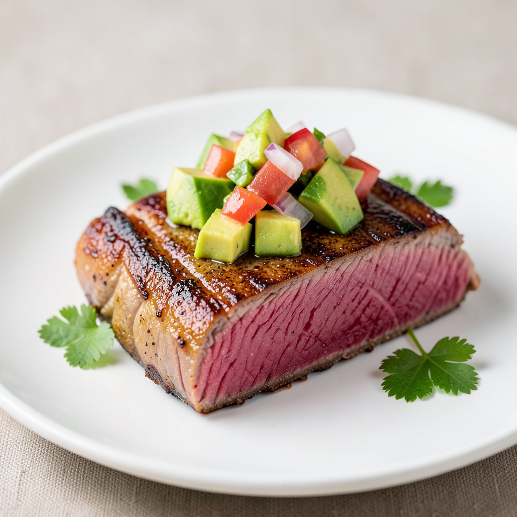 Seared Tuna Steak with Avocado Salsa