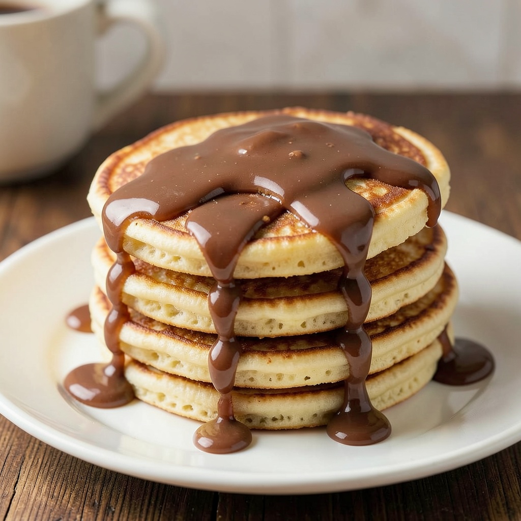 Vegetarian Wheat Flour Pancakes with Nutella