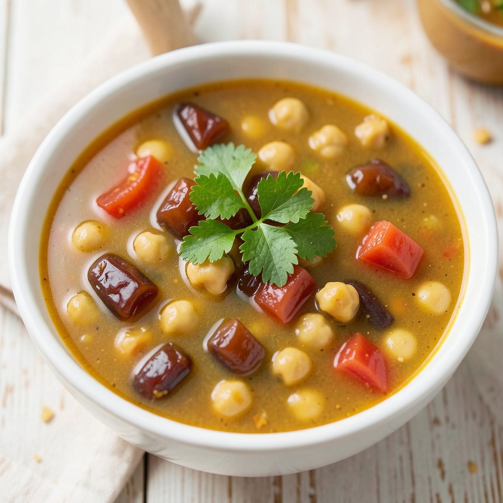 Sweet Dates and Chickpea Soup with Tamarind