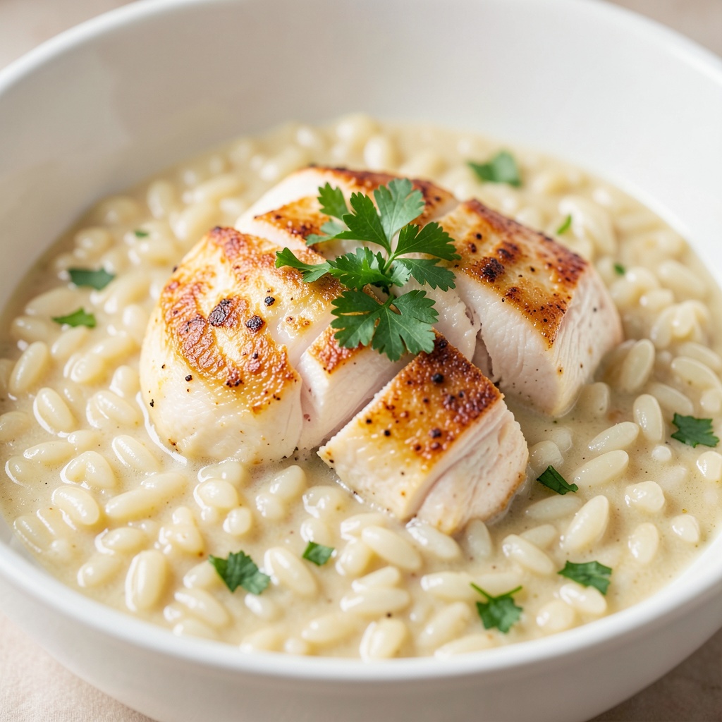 Creamy Chicken Orzo Risotto