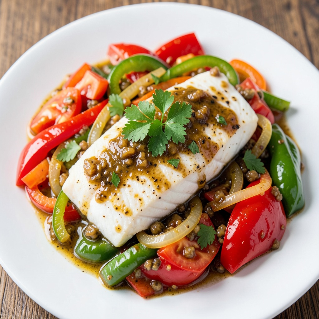 Basque-Style Cod with Piperade
