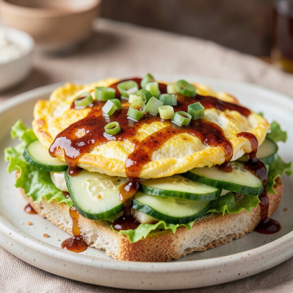 Chinese-Style Egg and Veggie Sandwich