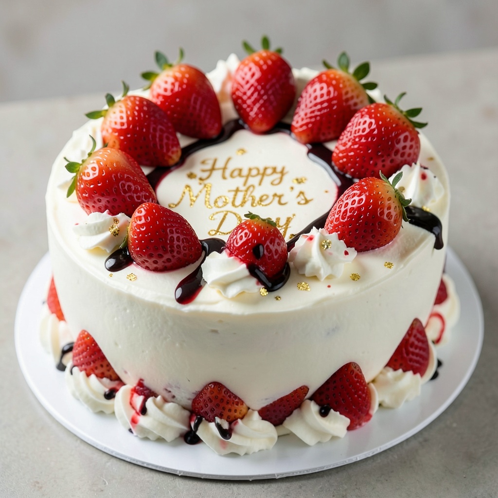 Luxury Strawberry Whole Cake for Mother's Day
