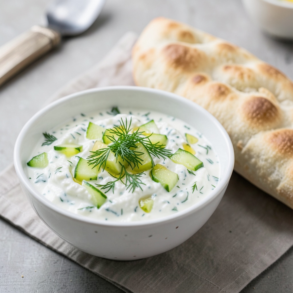 Tzatziki with Fresh Pita Bread