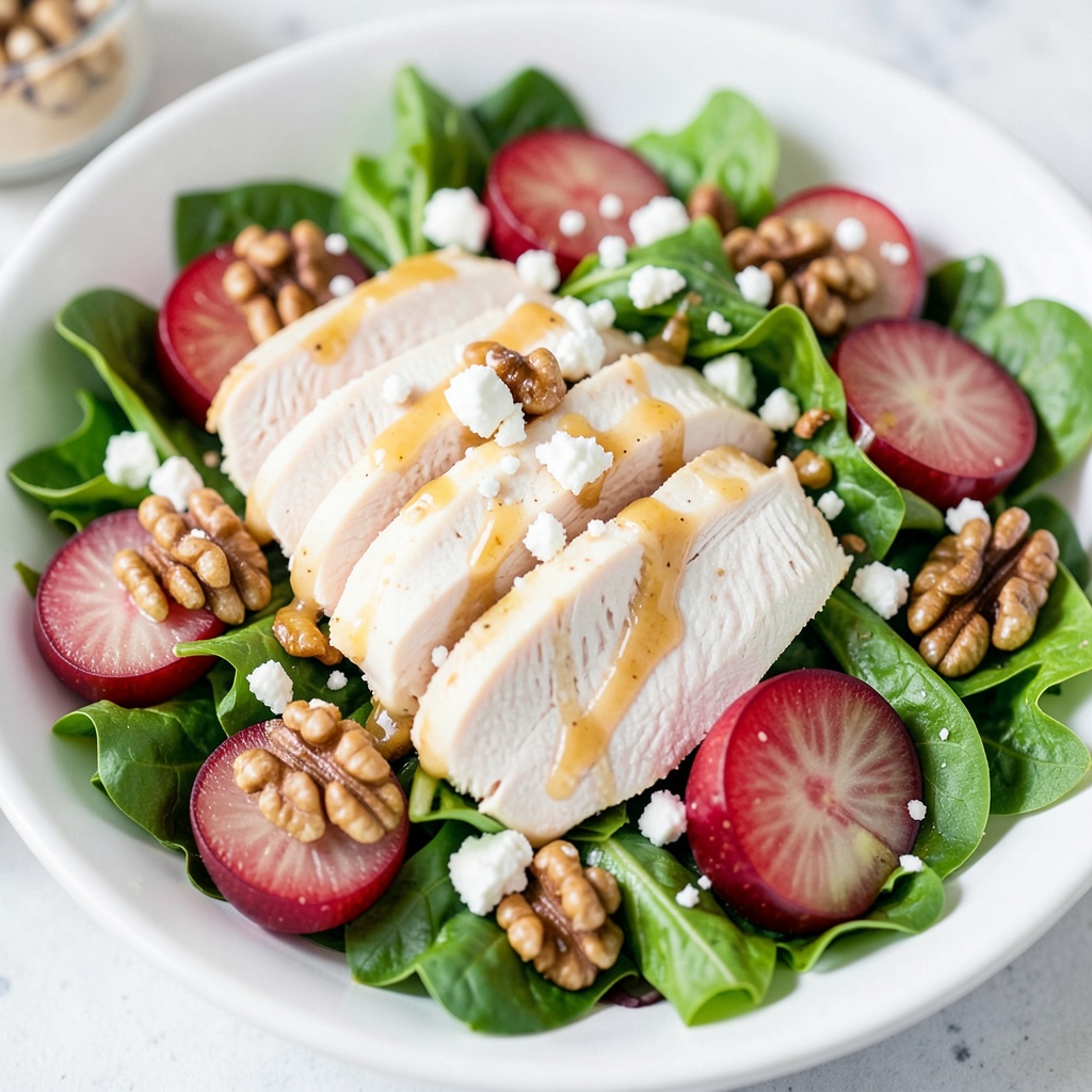 Chicken and Grape Salad with Honey Mustard Dressing