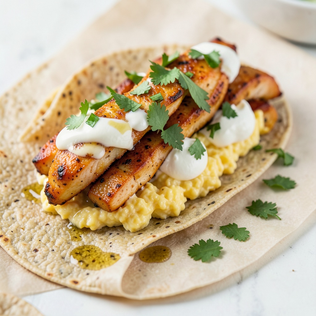 Creamy Chicken 65 Egg Wrap